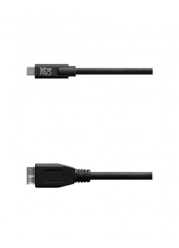 TetherPro USB-C a 3.0 Micro-B, 460cm, Nero, Angolare