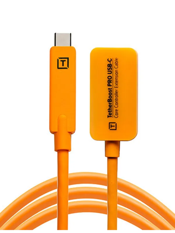 TetherBoost Cavo Prolunga Attiva Pro USB-C, 460cm, Arancio