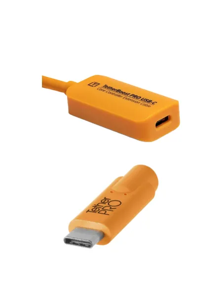 TetherBoost Pro USB-C Core Controller Extension Cable, 460cm, Orange | D'Aponte | Theter Tools Cables 2
