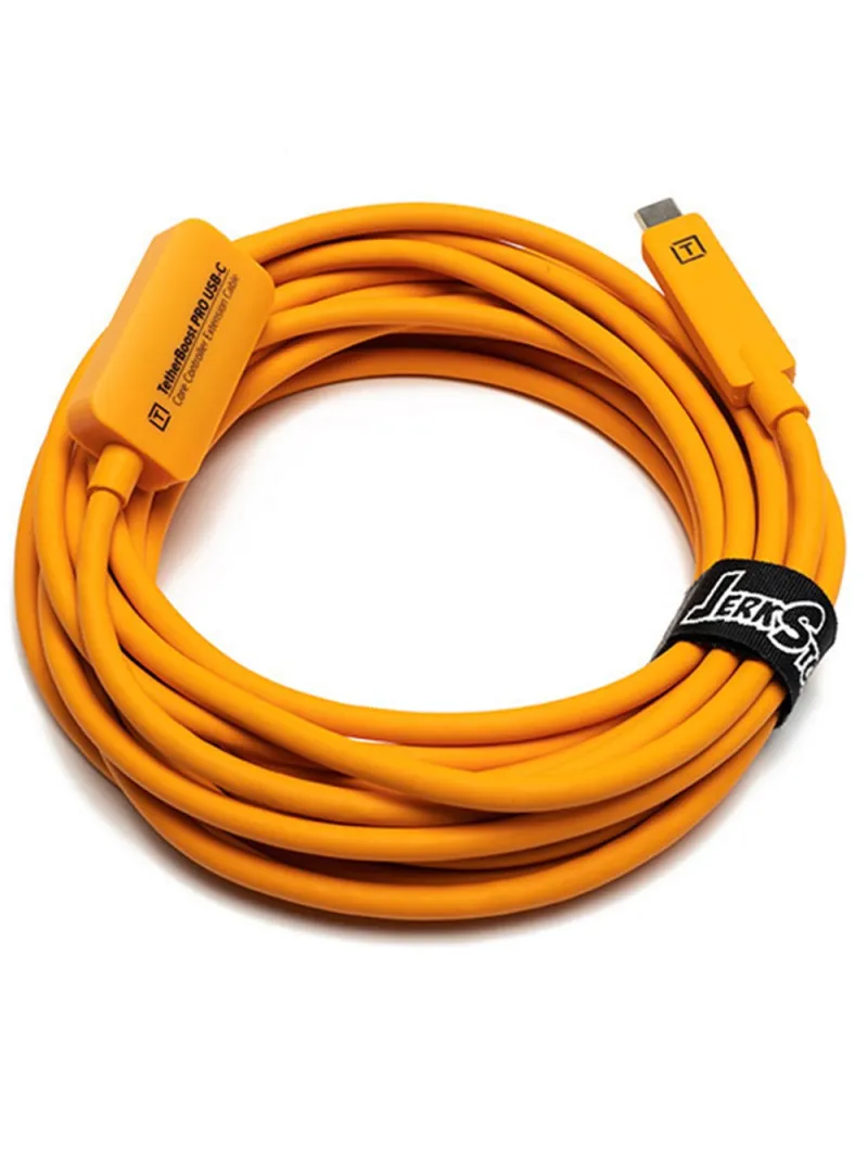TetherBoost Pro USB-C Core Controller Extension Cable, 460cm, Orange | D'Aponte | Theter Tools Cables