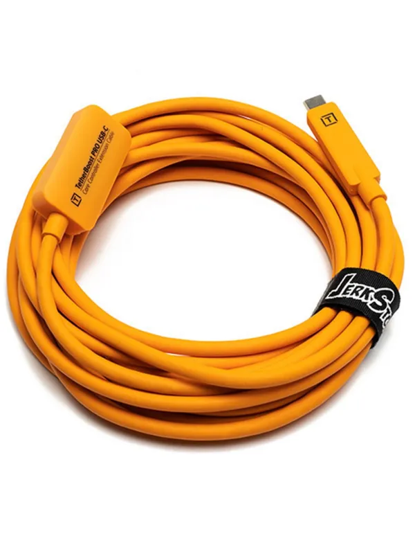 TetherBoost Pro USB-C Core Controller Extension Cable, 460cm, Orange | D'Aponte | Theter Tools Cables