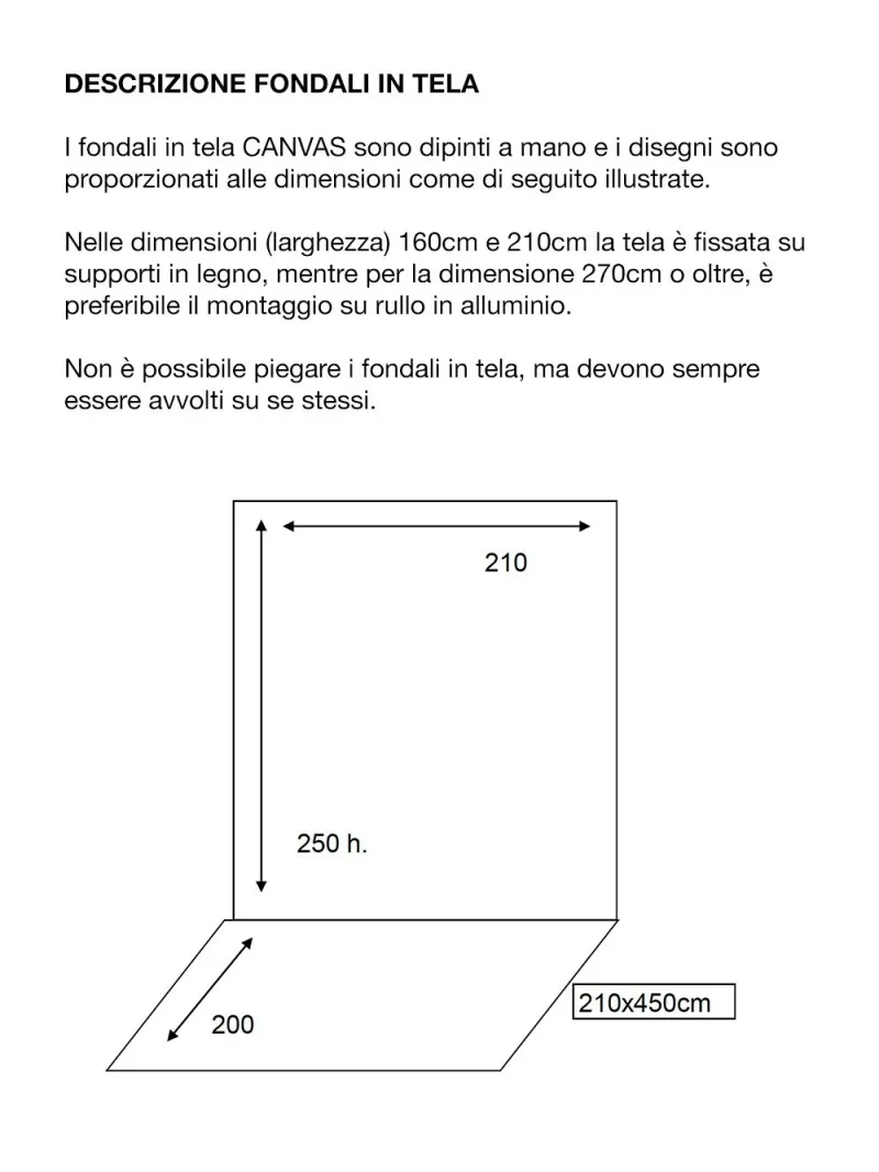 D'APONTE FONDALE IN TELA AD 08-213-M (200X450hCM)