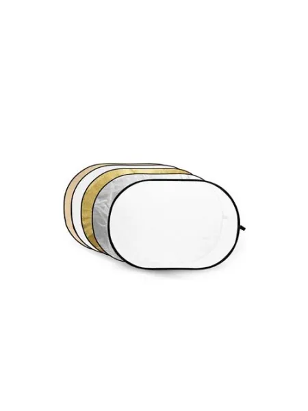 GODOX 5-in-1 Gold, Silver, Soft Gold, White, Transparant Reflector disc - 80 x 120cm | D'Aponte | Reflective and diffusing panel