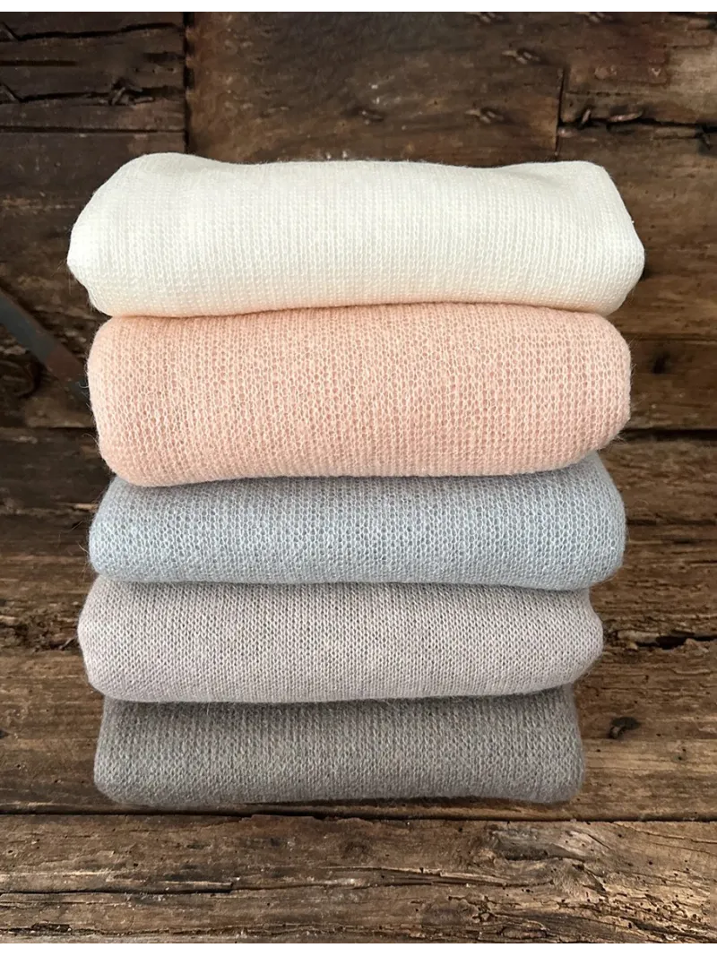 Set 4pz in Maglina di Mohair - Grigio Fango