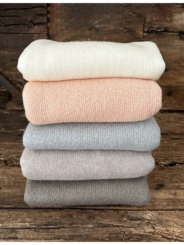 Set 4pz in Maglina di Mohair - Grigio Fango