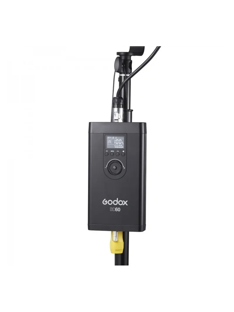 GODOX Kit di 3 illuminatori a led S60 con messa a fuoco + 3 stativi + 2 softbox + accessori