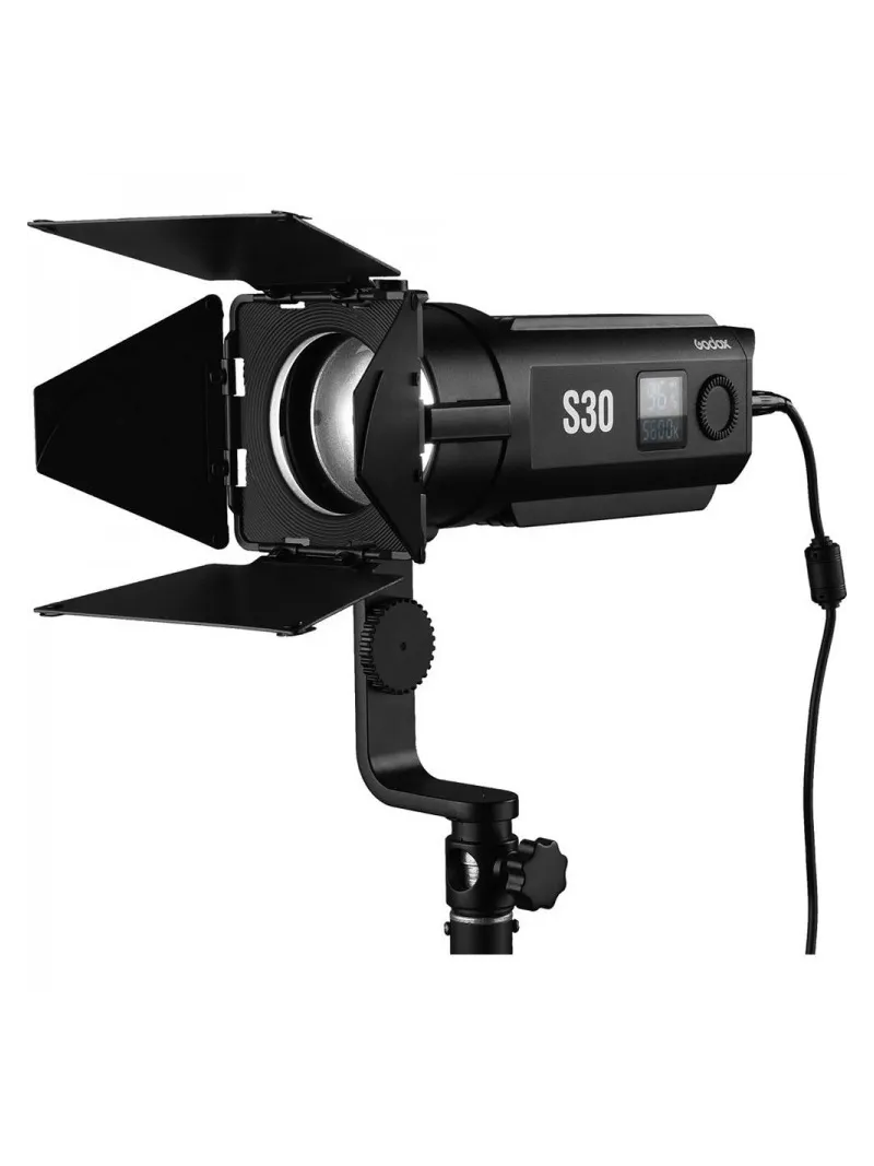 GODOX SA-D Kit di 3 illuminatori a led S30 con messa a fuoco + 3 stativi + 2 softbox + accessori