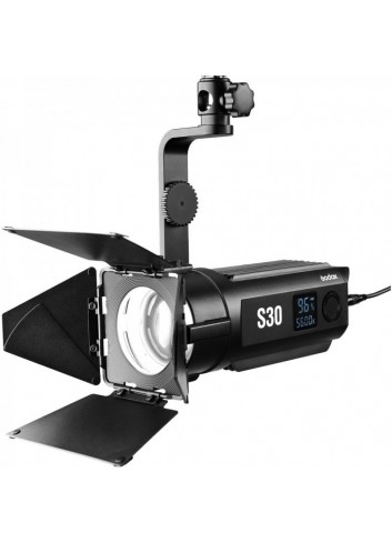 GODOX SA-D Kit di 3 illuminatori a led S30 con messa a fuoco + 3 stativi + 2 softbox + accessori