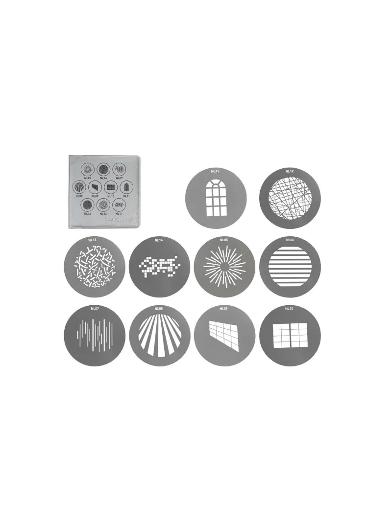NANLITE AS-GB-B-SET1 Gobos Size B Set 1 Per PJ-BM 10pz | D'Aponte | Led Lights