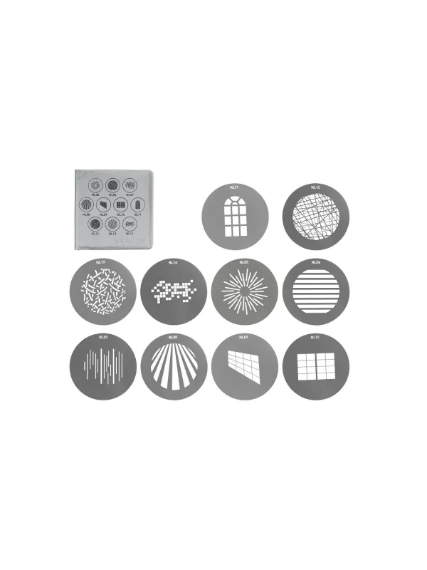 NANLITE AS-GB-B-SET1 Gobos Size B Set 1 Per PJ-BM 10pz | D'Aponte | Led Lights