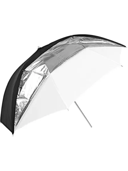 GODOX UB-009 Ombrello Nero/Arg./Bia. 101cm