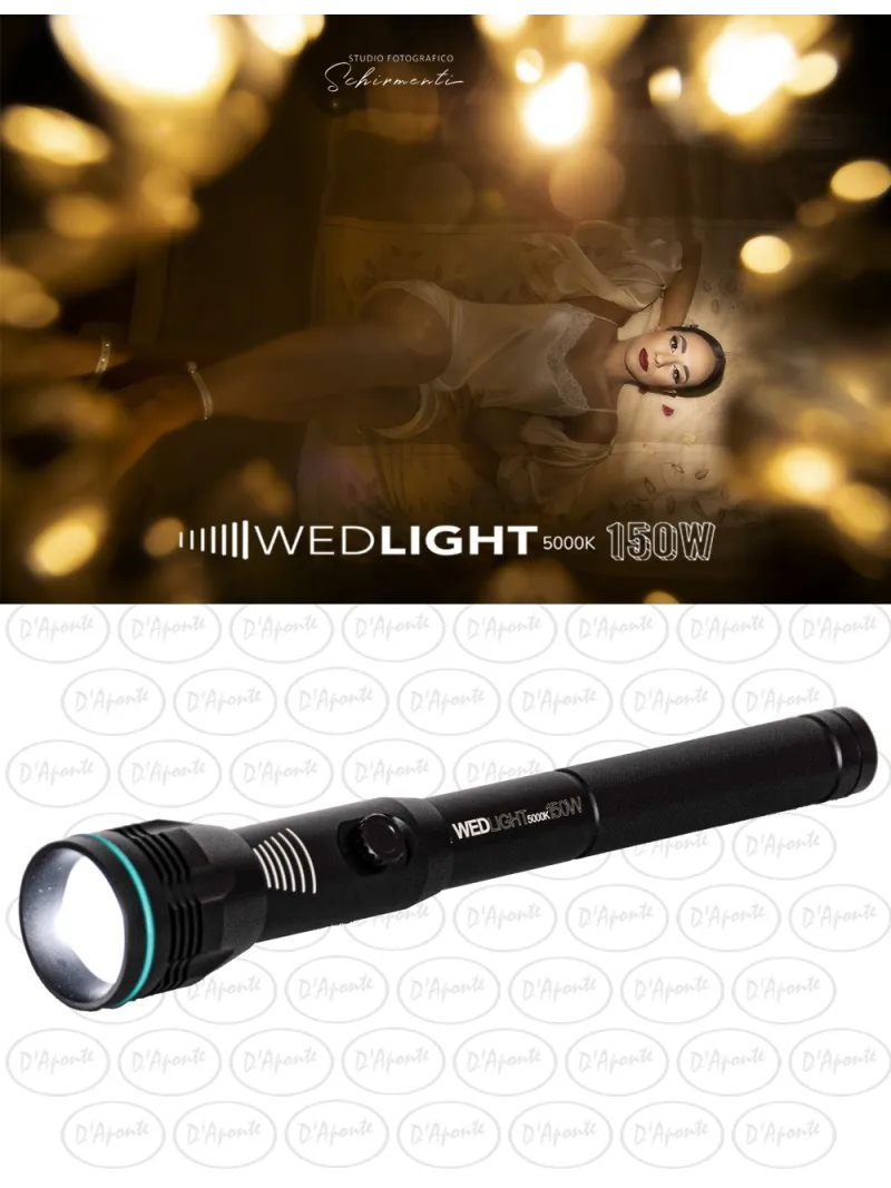 WedLight Torcia 150W-5000°K Luce Fredda