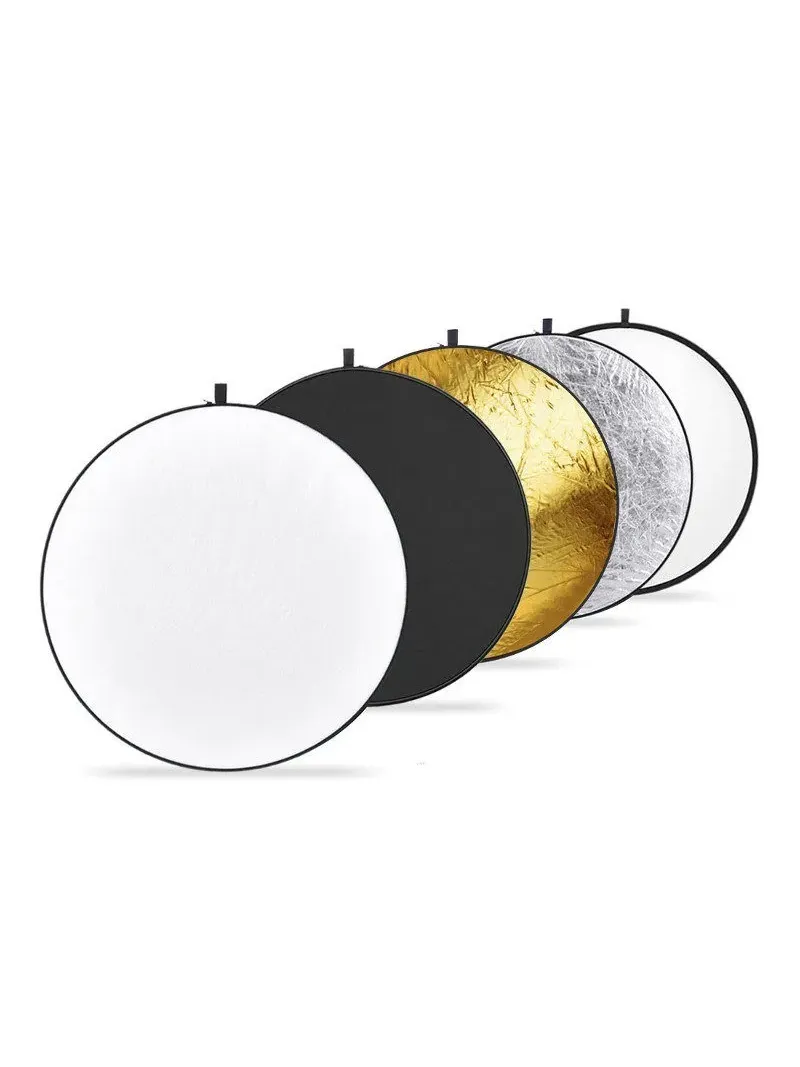 CARUBA Pannello Riflettente 5 in 1 Oro, Argento, Nero, Bianco, Trasparente - 56 cm