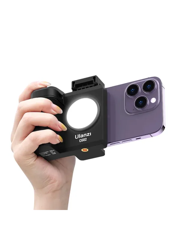 ULANZI CG-02 Impugnatura per fotocamera per smartphone con luce di riempimento