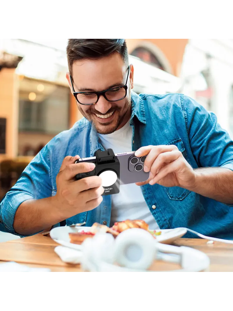 ULANZI CG-02 Impugnatura per fotocamera per smartphone con luce di riempimento