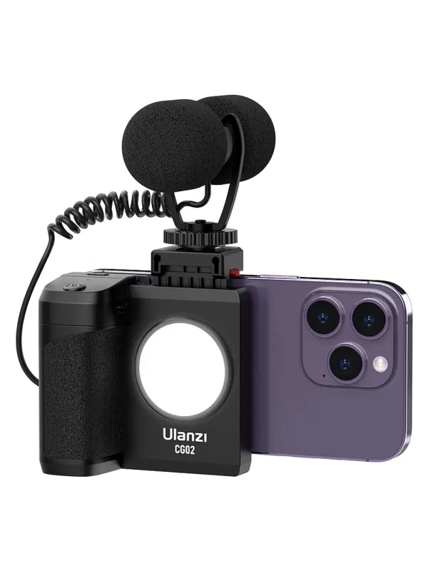 ULANZI CG-02 Impugnatura per fotocamera per smartphone con luce di riempimento