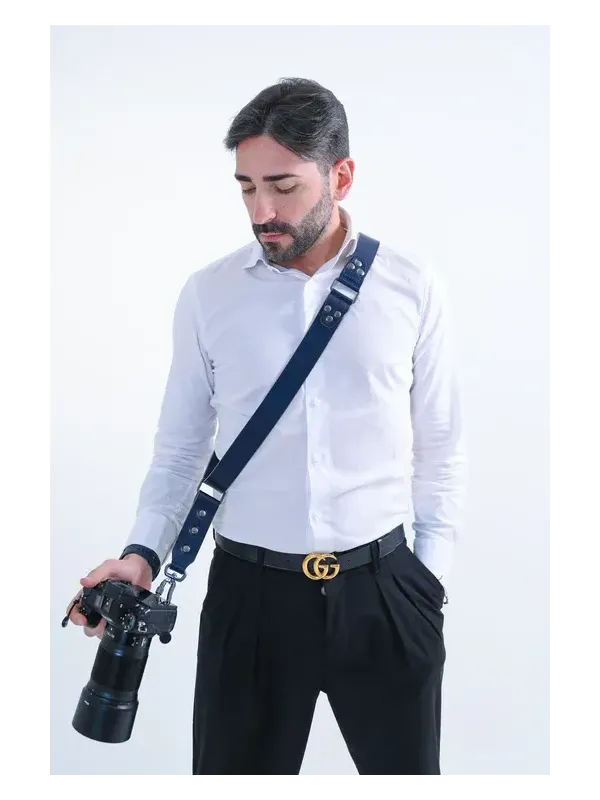 NICE ONE – Tracolla Singola in Pelle, Blu