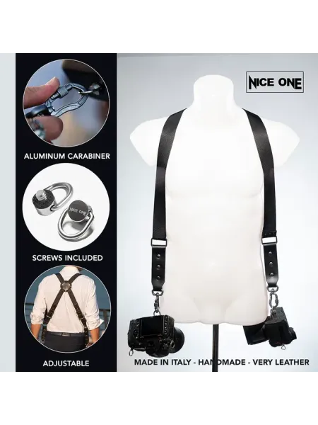 NICE ONE Shoulder Strap Easy Double Power Black | D'Aponte | Shoulder, Camera Strap and Accessories