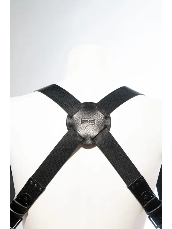 NICE ONE - POWER EASY - Tracolla Doppia in Pelle e tessuto Nero per Mirrorless e reflex