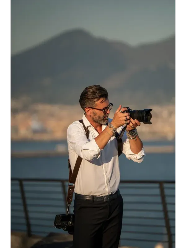 Nice One - Power - Tracolla Doppia in Pelle Testa di Moro per Mirrorless e reflex