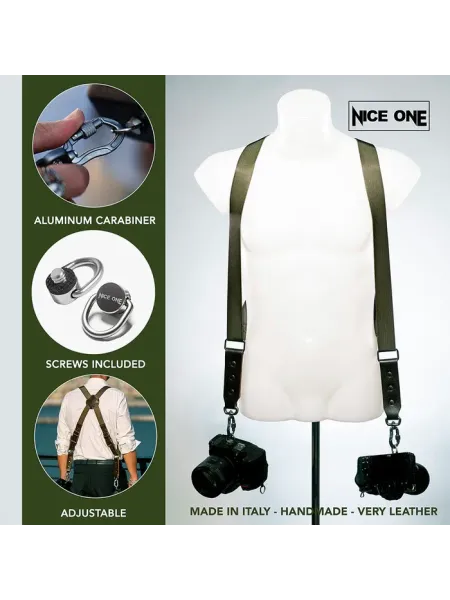 NICE ONE Shoulder Strap Easy Double Power Black | D'Aponte | Shoulder, Camera Strap and Accessories
