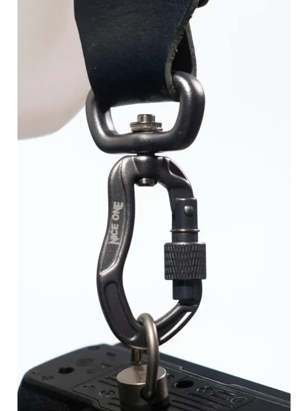 NICE ONE - POWER EASY - Tracolla Doppia in Pelle e tessuto Blu per Mirrorless e reflex