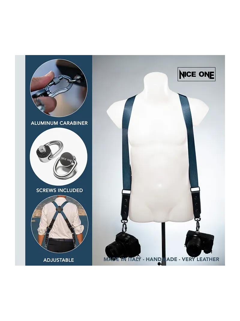 NICE ONE Shoulder Strap Easy Double Power Blue | D'Aponte | Shoulder, Camera Strap and Accessories