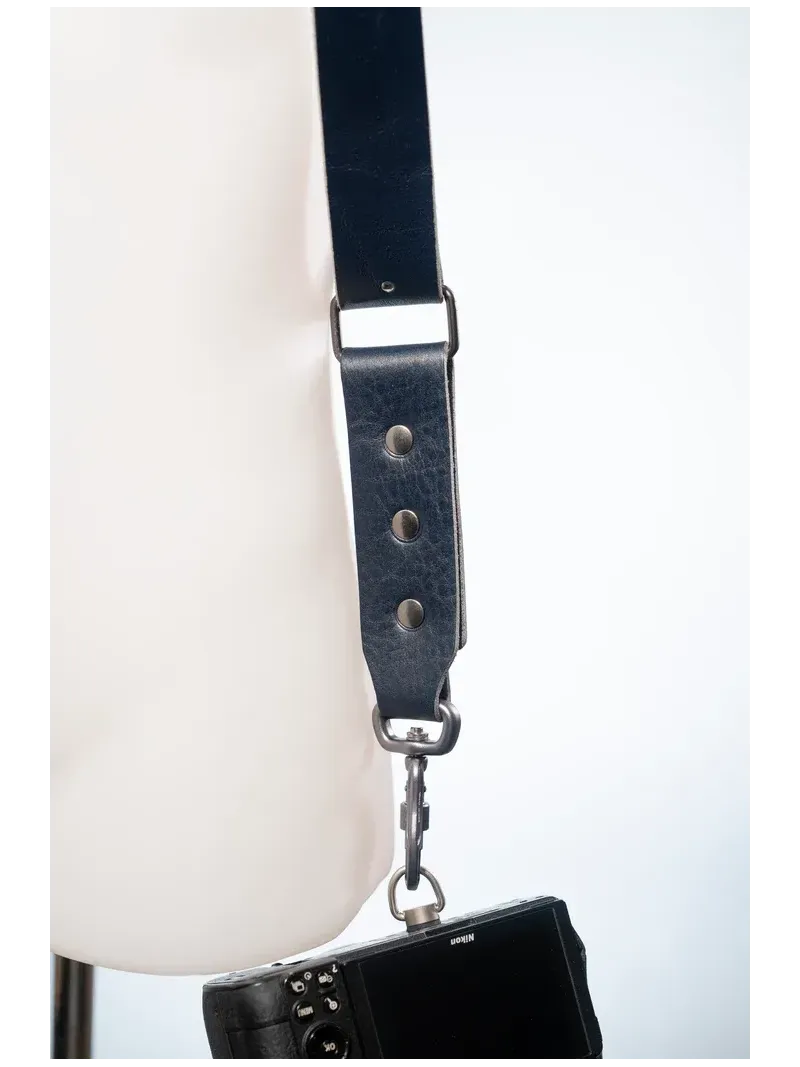 Nice One - Power - Tracolla Doppia in Pelle Blu per Mirrorless e reflex