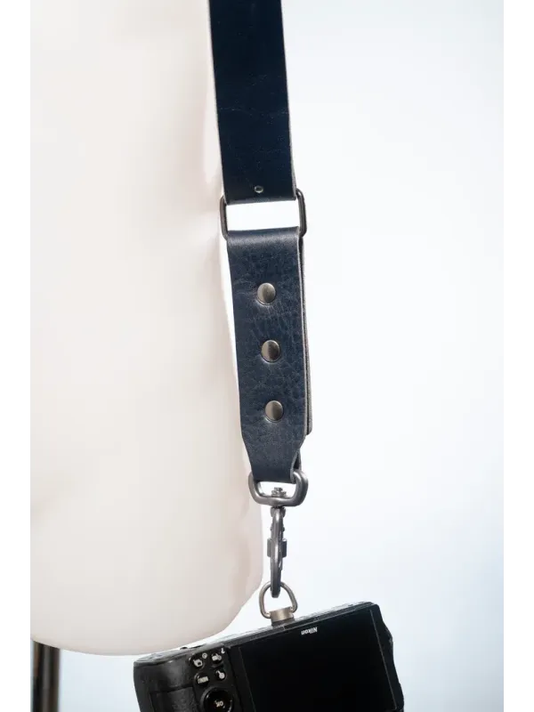 Nice One - Power - Tracolla Doppia in Pelle Blu per Mirrorless e reflex