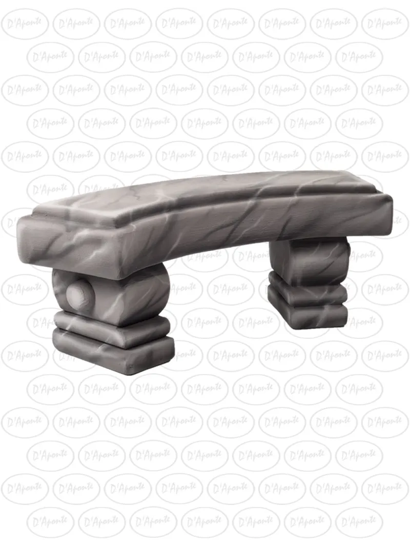 D'APONTE P418 GREY HALF-ROUND BENCH | D'Aponte | Photo Props