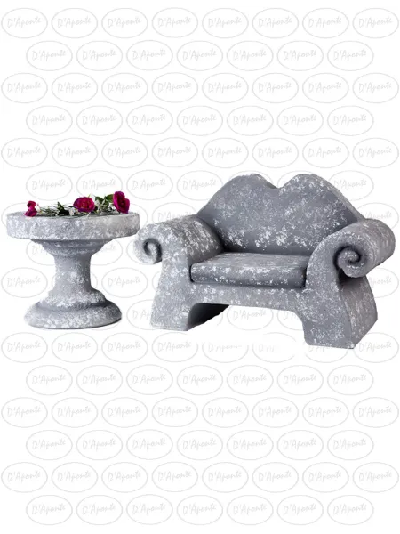 D'APONTE P490 STONE TABLE AND ARMCHAIR | D'Aponte | Photo Props 2