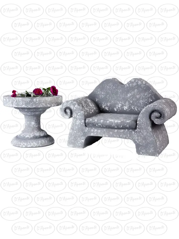 D'APONTE P490 STONE TABLE AND ARMCHAIR | D'Aponte | Photo Props