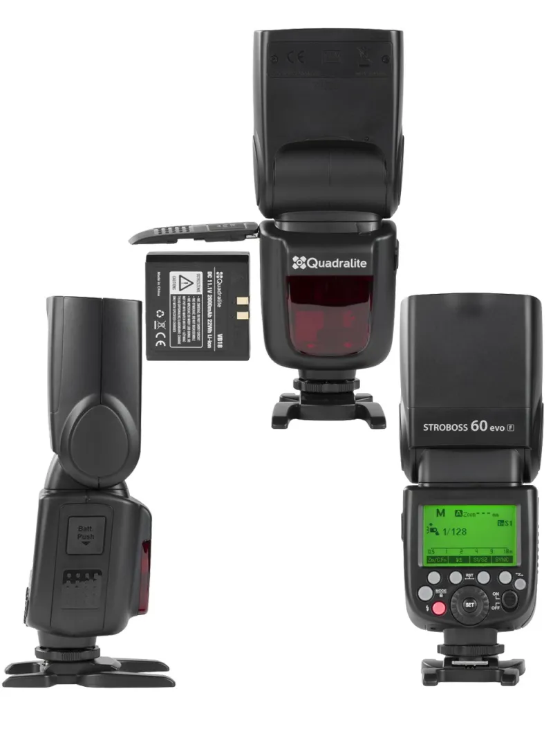 QUADRALITE Stroboss 60evo F Kit equivalent Godox V860IIF Ving | D'Aponte | Portable Flash, Speedlite and Accessories