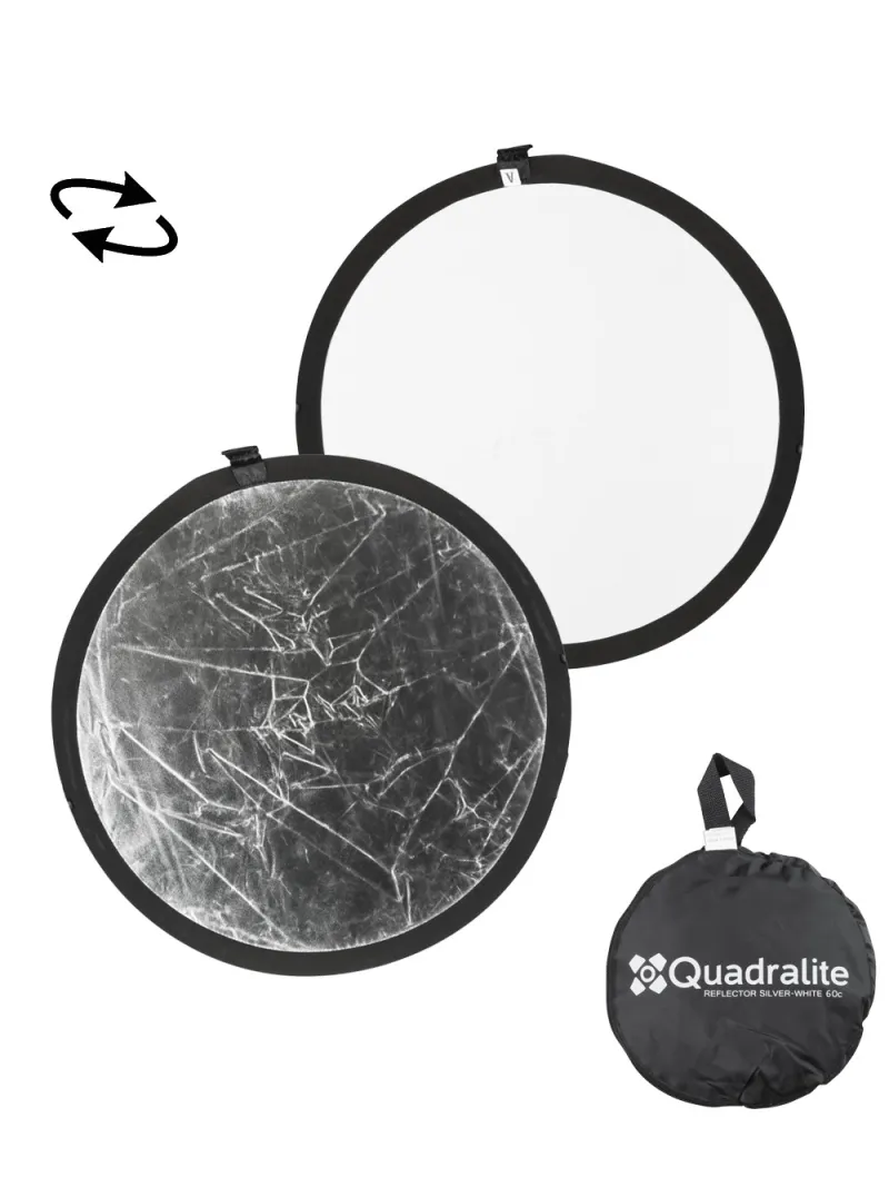 QUADRALITE Reflective Panel Silver/White 60cm | D'Aponte | Reflective and diffusing panels