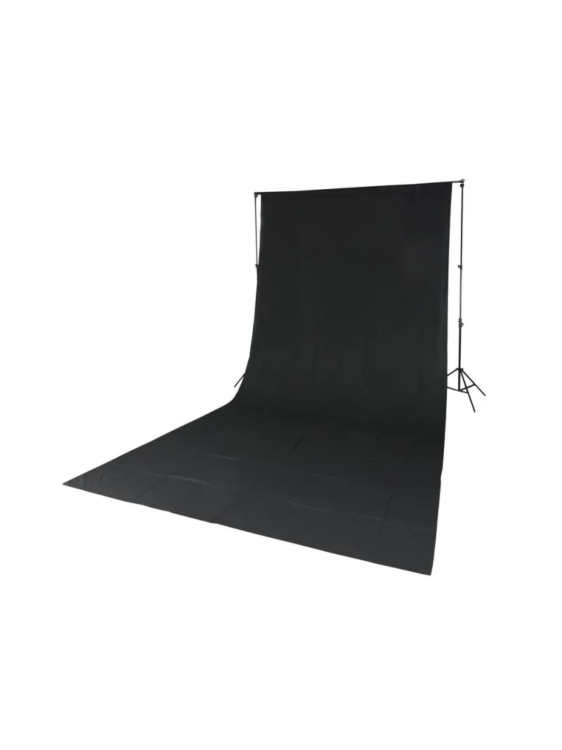 D'APONTE BLACK COTTON BACKDROP 285X600cm | D'Aponte | Drape One Color - OC