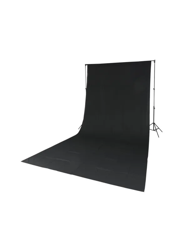 D'APONTE BLACK COTTON BACKDROP 285X600cm | D'Aponte | Drape One Color - OC