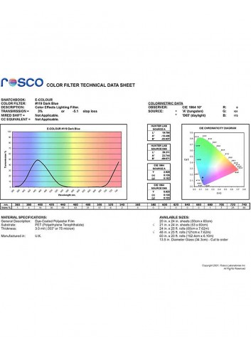 ROSCO Filtro Colorato 119 Blu Scuro