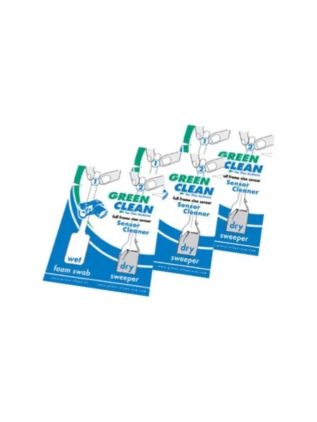 GREEN CLEAN Wet Foam & Dry Sweeper Full Size, 3 Pieces | D'Aponte | Cleaning Sensors