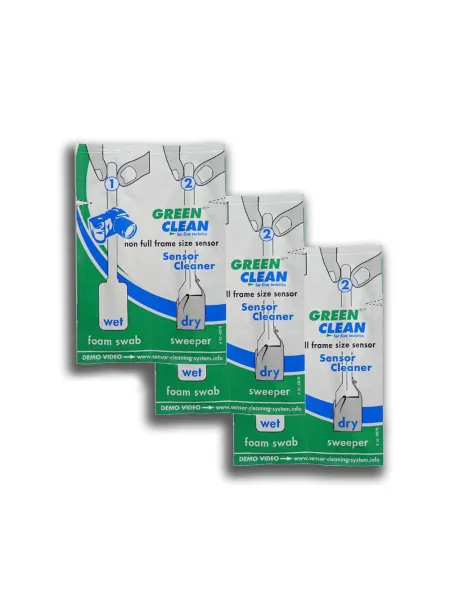 GREEN CLEAN Wet Foam & Dry Sweeper Reduced Size, 4 Pieces | D'Aponte | Cleaning Sensors