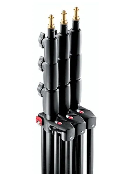 MANFROTTO 1005BAC-3 Stativo Ranker Alu Nero Pneumatico - Kit 3 Stativi