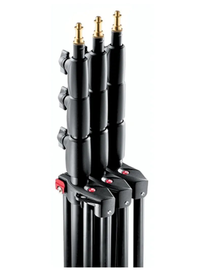 MANFROTTO 1005BAC-3 Stativo Ranker Alu Nero Pneumatico - Kit 3 Stativi