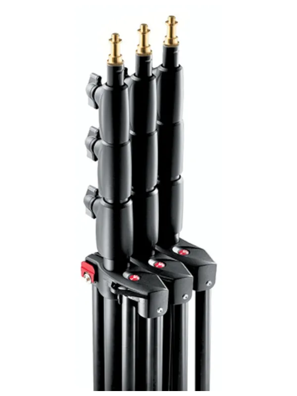 MANFROTTO 1005BAC-3 Stativo Ranker Alu Nero Pneumatico - Kit 3 Stativi