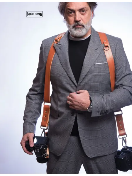NICE ONE Shoulder Strap M Double Cognac | D'Aponte | Shoulder, Camera Strap and Accessories