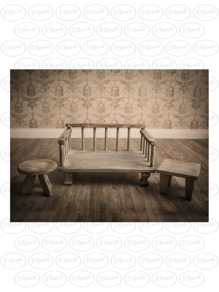 D'APONTE NEWBORN NB008+NB011+NB012 LOVESEAT WITH 2 SMALL TABLES | D'Aponte | Newborn Accessories 2