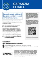 Avviso armonizzato UE sulla garanzia legale di conformità: garanzia legale minima di due anni per i beni venduti nell'Unione europea.